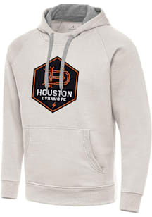 Antigua Houston Dynamo Mens White Full Front Victory Long Sleeve Hoodie