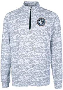 Cutter and Buck New York City FC Mens Charcoal Traverse Camo Big and Tall Qtr Zip