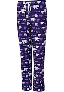 Womens K-State Wildcats Lavender Concepts Sport Mosaic Loungewear Sleep Pants