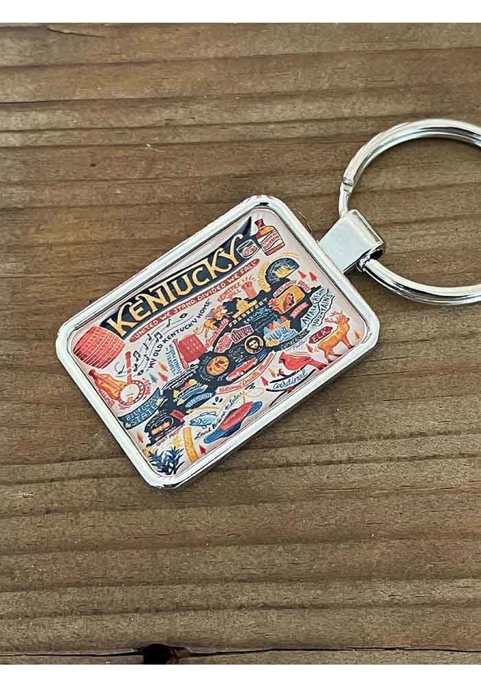 Kentucky Map Keychain