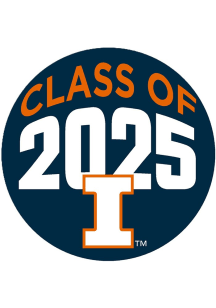 Orange Illinois Fighting Illini 3&quot; Class of 2025 Button