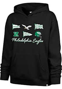 47 Philadelphia Eagles Womens Black Bow Hooded Sweatshirt