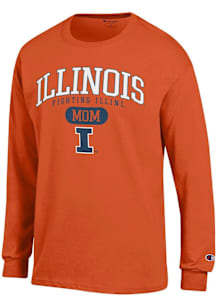 Champion Illinois Fighting Illini Orange Pill Box Mom Jersey Long Sleeve T Shirt