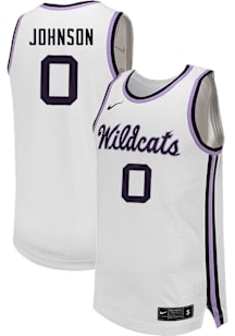 Mens K-State Wildcats White Nike NIL Name And Number Basketball Jersey