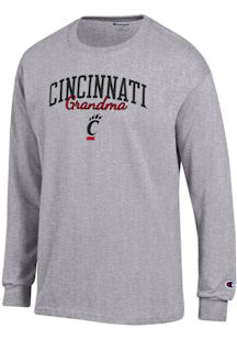 Champion Cincinnati Bearcats Grey Grandma Script Jersey Long Sleeve T Shirt