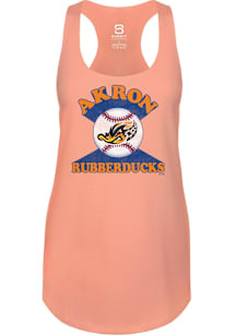 Summit Sportswear Akron RubberDucks Womens Orange Soft Arch Tank Top