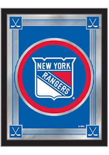 New York Rangers Logo Hanging Back Bar Mirror