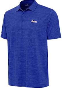 Antigua Florida Gators Mens Blue Layout Script Short Sleeve Polo