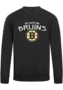 Levelwear Boston Bruins Mens Black Zane Mission Long Sleeve Crew Sweatshirt
