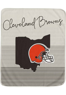 Cleveland Browns State Stripe Fleece Blanket
