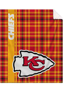 Kansas City Chiefs Vertical Plaid 60x70 Fleece Blanket