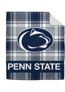 Penn State Nittany Lions Bold Plaid 50x60 Sherpa Blanket