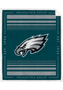 Philadelphia Eagles Team Border 60x70 Sherpa Blanket