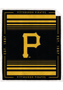 Pittsburgh Pirates Team Border 60x70 Sherpa Blanket
