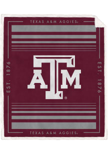 Texas A&amp;M Aggies Team Border 60x70 Sherpa Blanket
