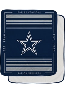 Dallas Cowboys Team Border 60x70 Sherpa Blanket