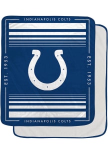 Indianapolis Colts Team Border 60x70 Sherpa Blanket