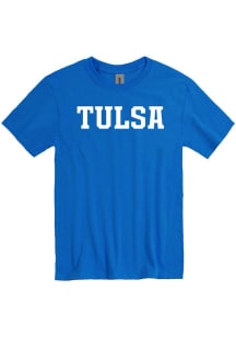 Tulsa Golden Hurricane Tulsa Wordmark Short Sleeve T Shirt - Blue