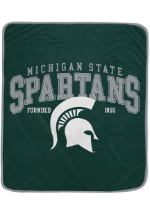 Green Michigan State Spartans 50x60 Vintage Arch Fleece Blanket