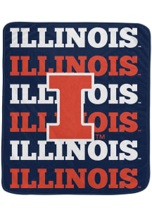 Orange Illinois Fighting Illini Repeat Refresh 60x70 Fleece Blanket