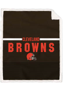 Cleveland Browns Logo Letter Poly Span 50x60 Sherpa Blanket