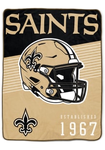New Orleans Saints Helmet Stripes Flannel 60x80 Fleece Blanket