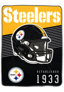 Pittsburgh Steelers Helmet Stripes Flannel 60x80 Fleece Blanket