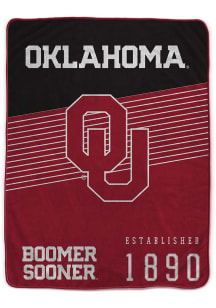 Oklahoma Sooners Helmet Stripes Flannel 60x80 Fleece Blanket