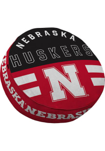 Red Cornhuskers Circle Sqwish Pillow Pillow