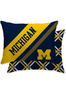 Yellow Wolverines Diamond Diagonal Pillow