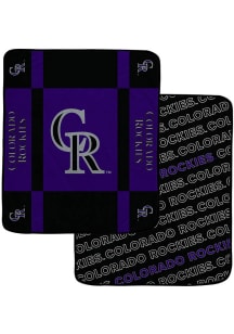 Colorado Rockies Reverse Block Wordmark Fleece Blanket