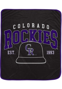 Colorado Rockies Vintage Arch Block Fleece Blanket