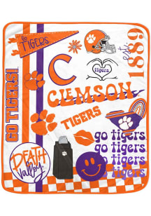 Clemson Tigers Native Fan Fleece Blanket