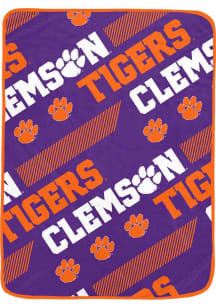 Clemson Tigers Slanted Half Wordmark Fleece Blanket