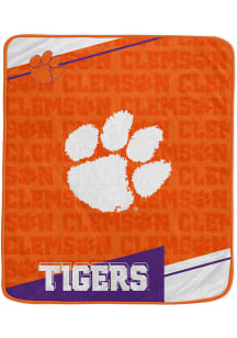 Clemson Tigers Diagonol Ghost Fleece Blanket