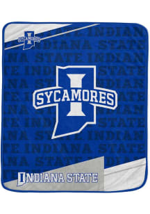 Indiana State Sycamores Diagonol Ghost Fleece Blanket