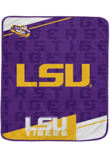 LSU Tigers Diagonol Ghost Fleece Blanket