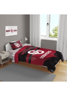 Oklahoma Sooners Slanted Stripe 4 Piece Bed in a Bag