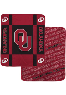 Oklahoma Sooners Reverse Block Wordmark Fleece Blanket