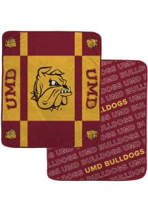 UMD Bulldogs Reverse Block Wordmark Fleece Blanket