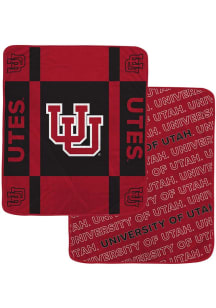 Utah Utes Reverse Block Wordmark Fleece Blanket