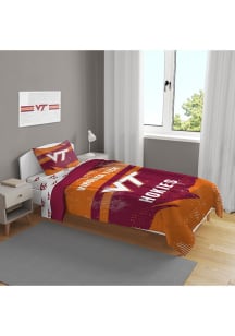 Virginia Tech Hokies Slanted Stripe 4 Piece Bed in a Bag