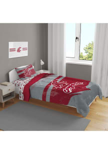 Washington State Cougars Slanted Stripe 4 Piece Bed in a Bag