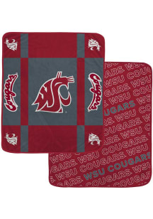 Washington State Cougars Reverse Block Wordmark Fleece Blanket