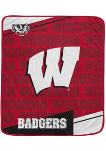 Wisconsin Badgers Diagonol Ghost Fleece Blanket