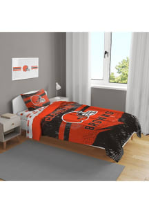 Cleveland Browns Slanted Stripe 4 Piece Bed in a Bag