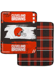 Cleveland Browns Distressed Plaid Fleece Blanket