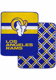 Los Angeles Rams Center Half Stripe Sherpa Blanket