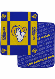 Los Angeles Rams Reverse Block Wordmark Fleece Blanket