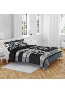 Las Vegas Raiders Heather Stripe 3 Piece Bed in a Bag